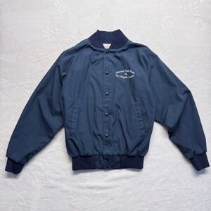 Vintage 90s Auburn Sportswear Mens Navy Fire Brigade Leader Jacket Size M
